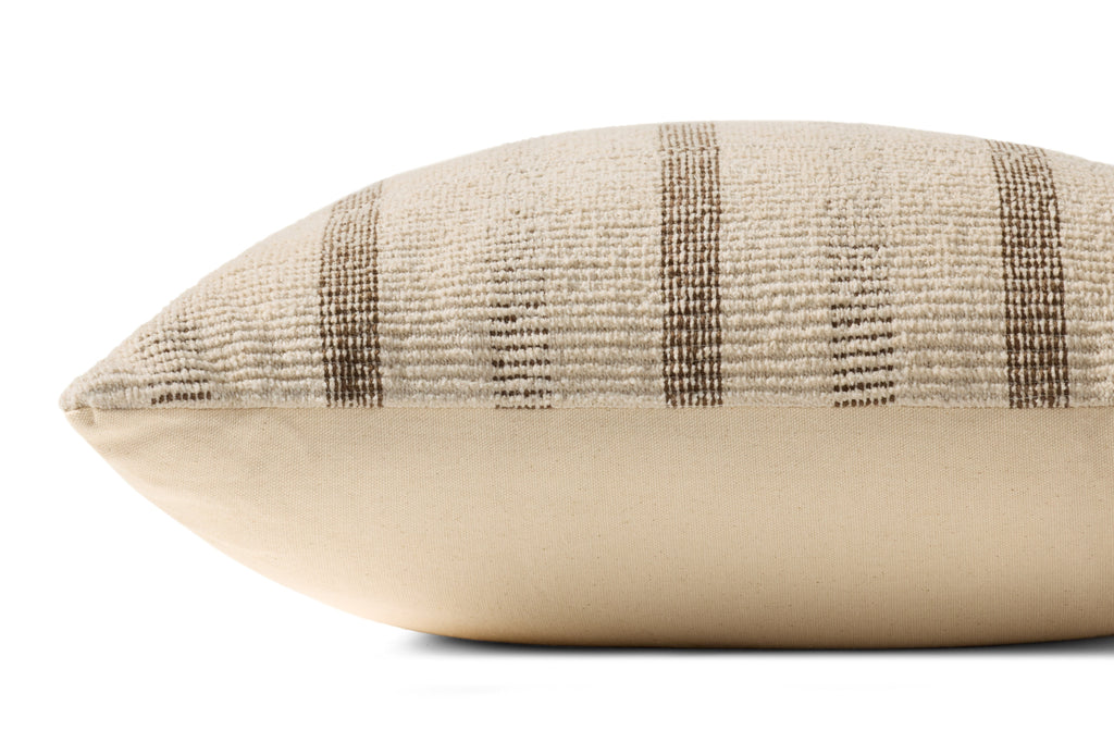 Loloi PLL0175 Textured Striped Cotton & Polyester Throw Pillow