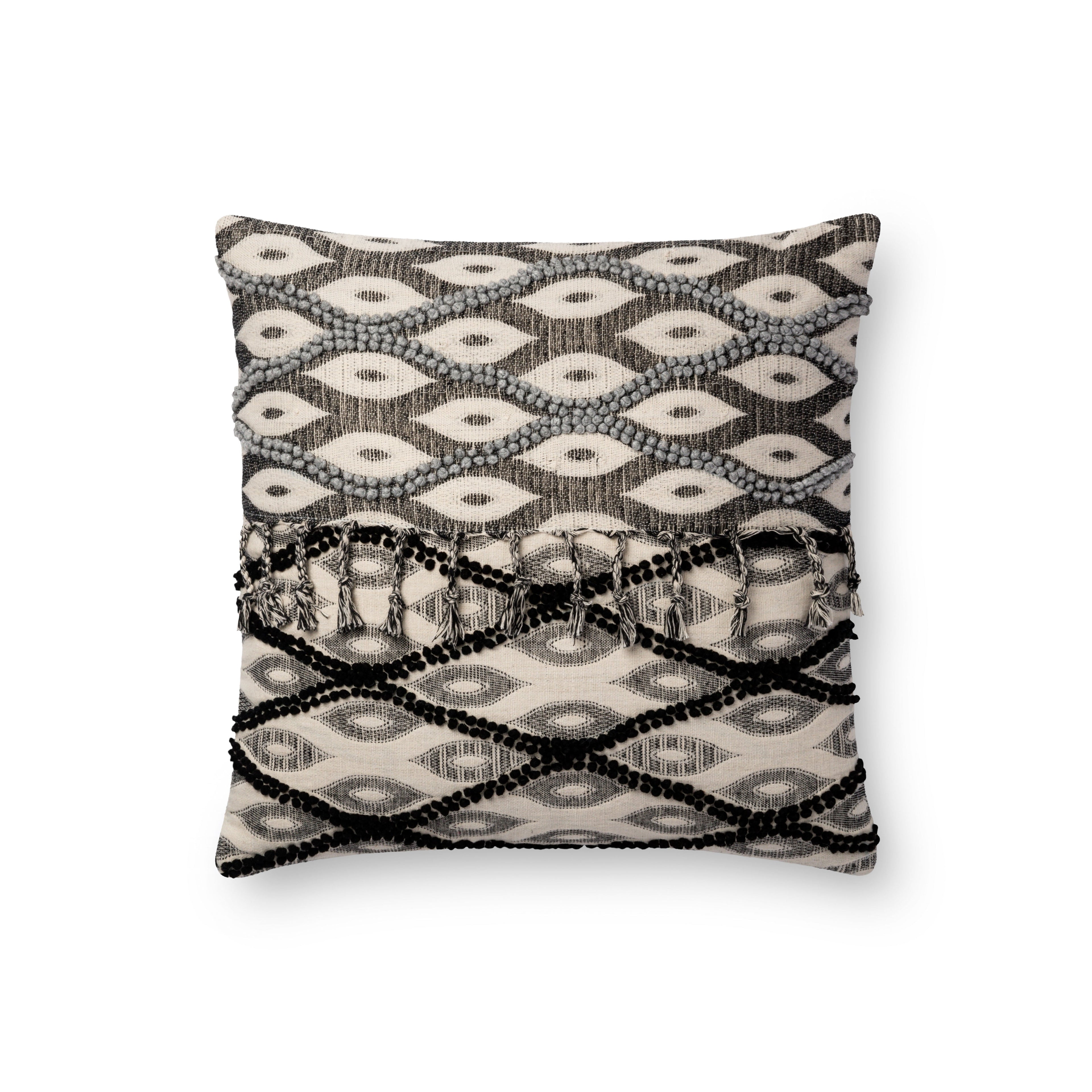 Loloi P0698 Black / White Pillow