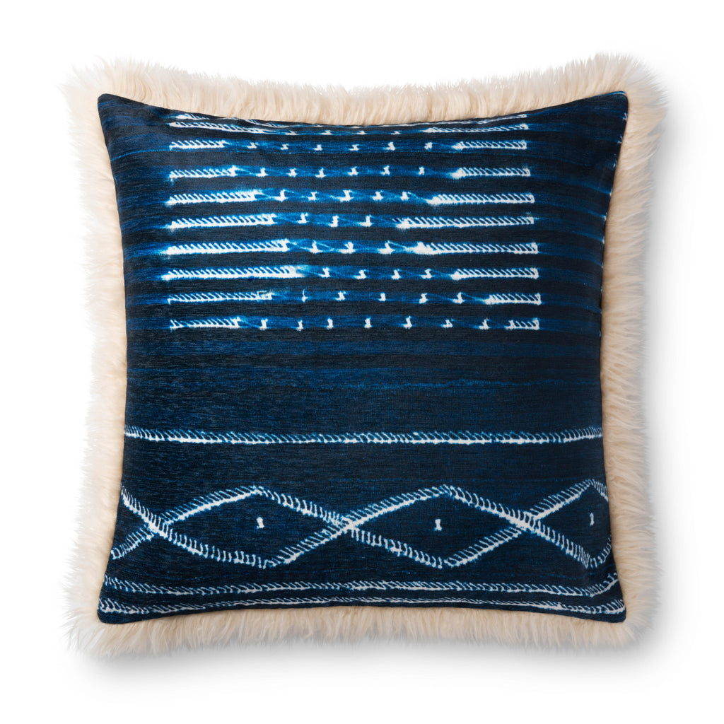 Loloi P0786 Multi / Ivory 22" x 22" Pillow