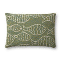 Loloi P0908 Hooked Fish Lumbar Pillow