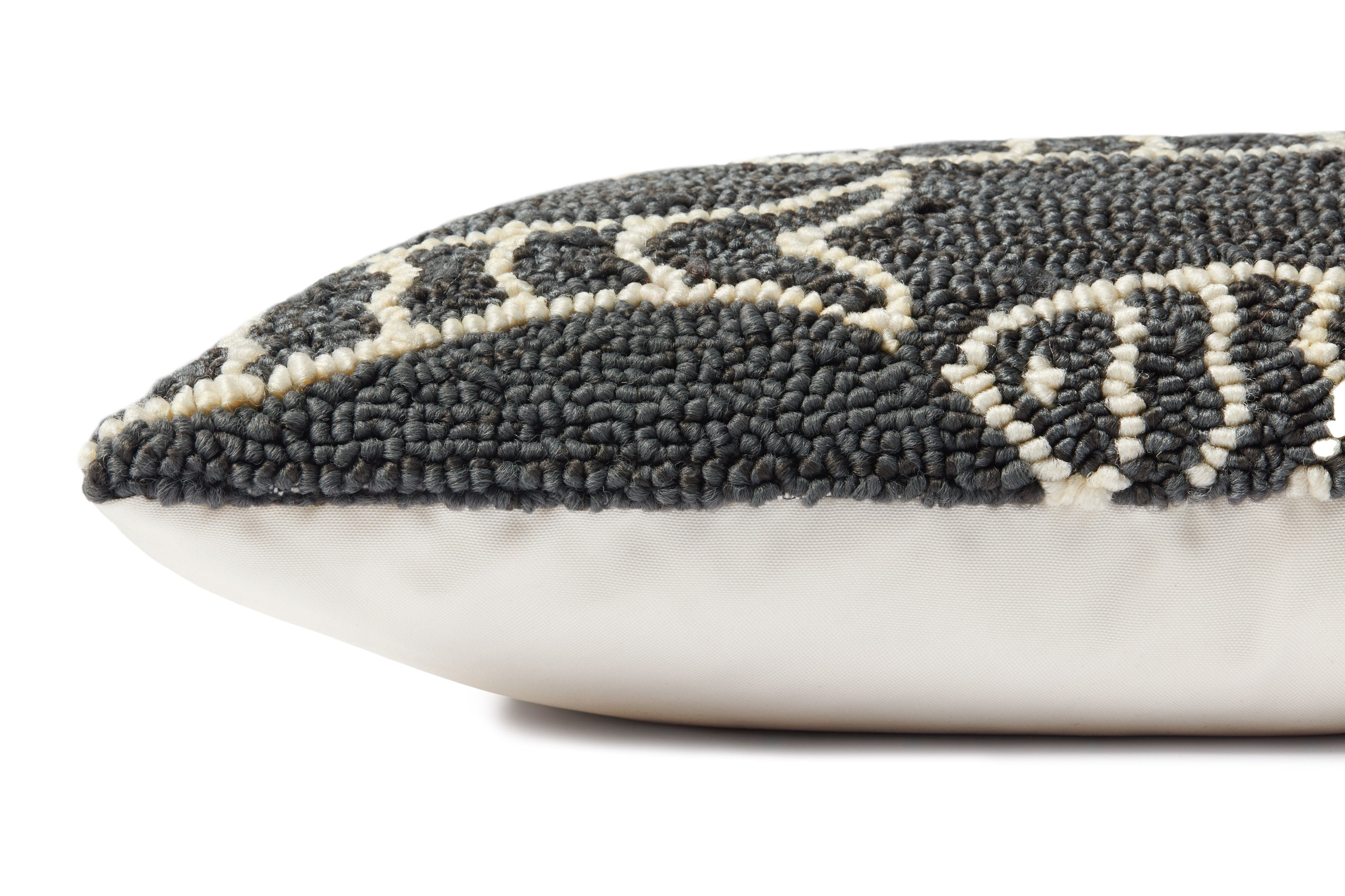 Loloi P0908 Hooked Fish Lumbar Pillow