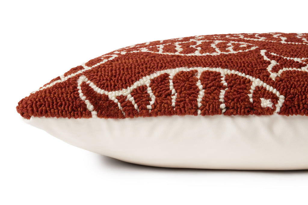 Loloi P0908 Hooked Fish Lumbar Pillow