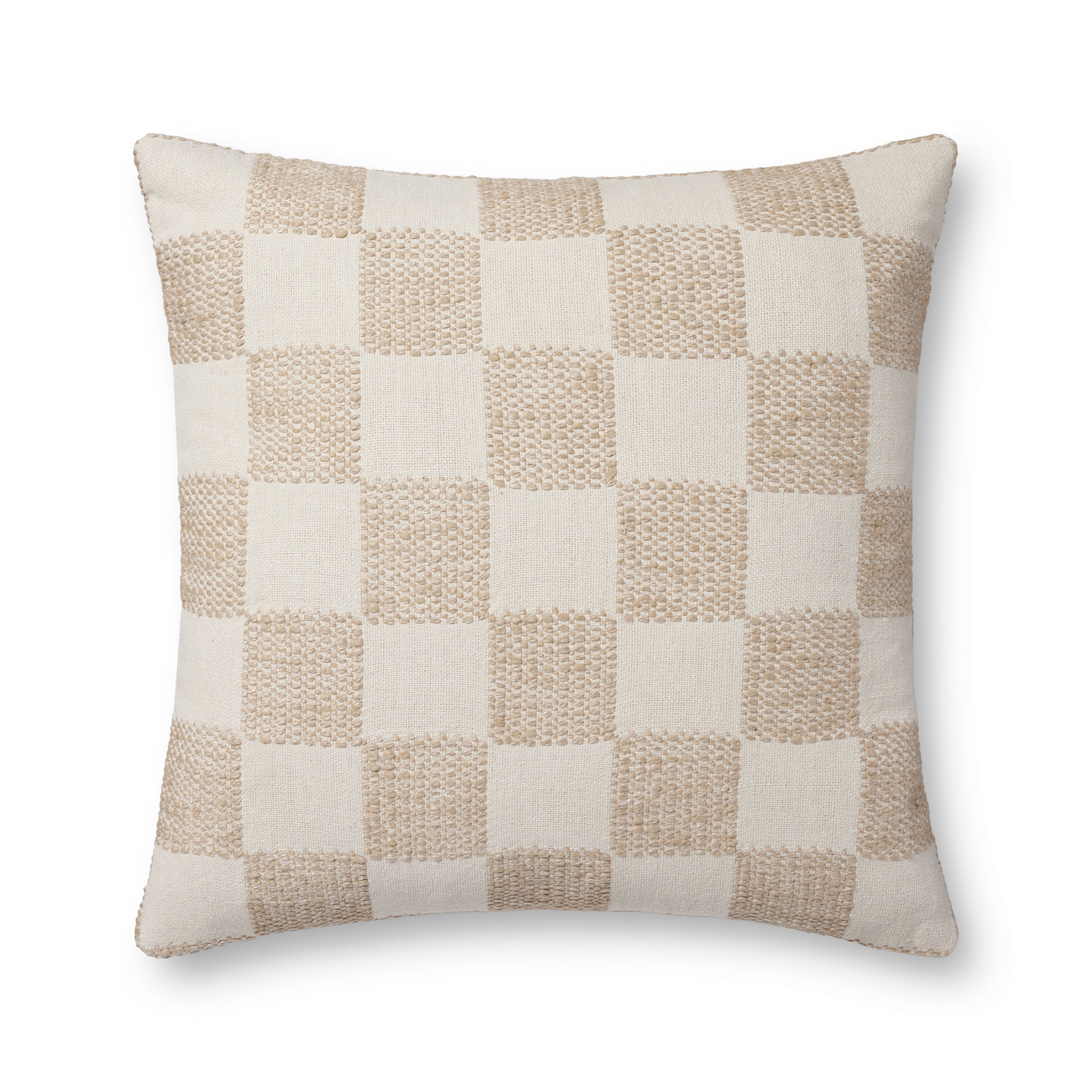 Loloi PLL0123 Beige and Black 22" x 22" Pillow