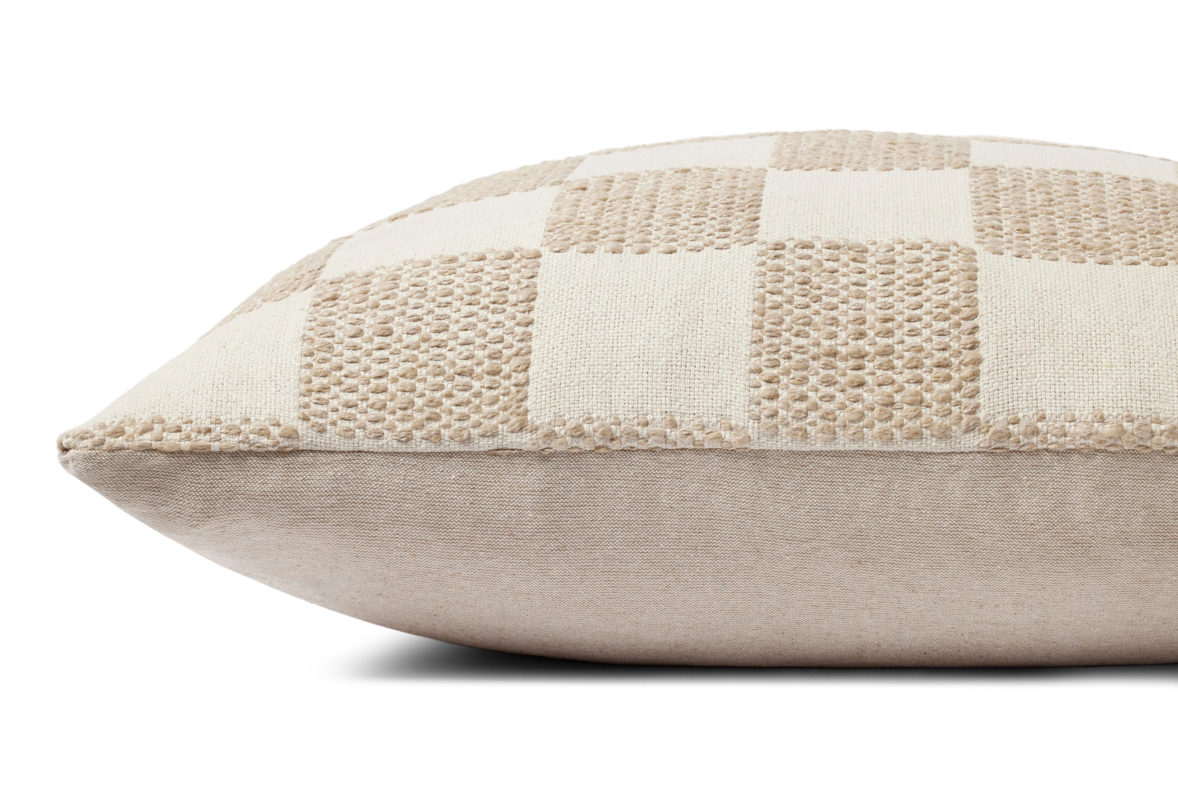 Loloi PLL0123 Beige and Black 22" x 22" Pillow