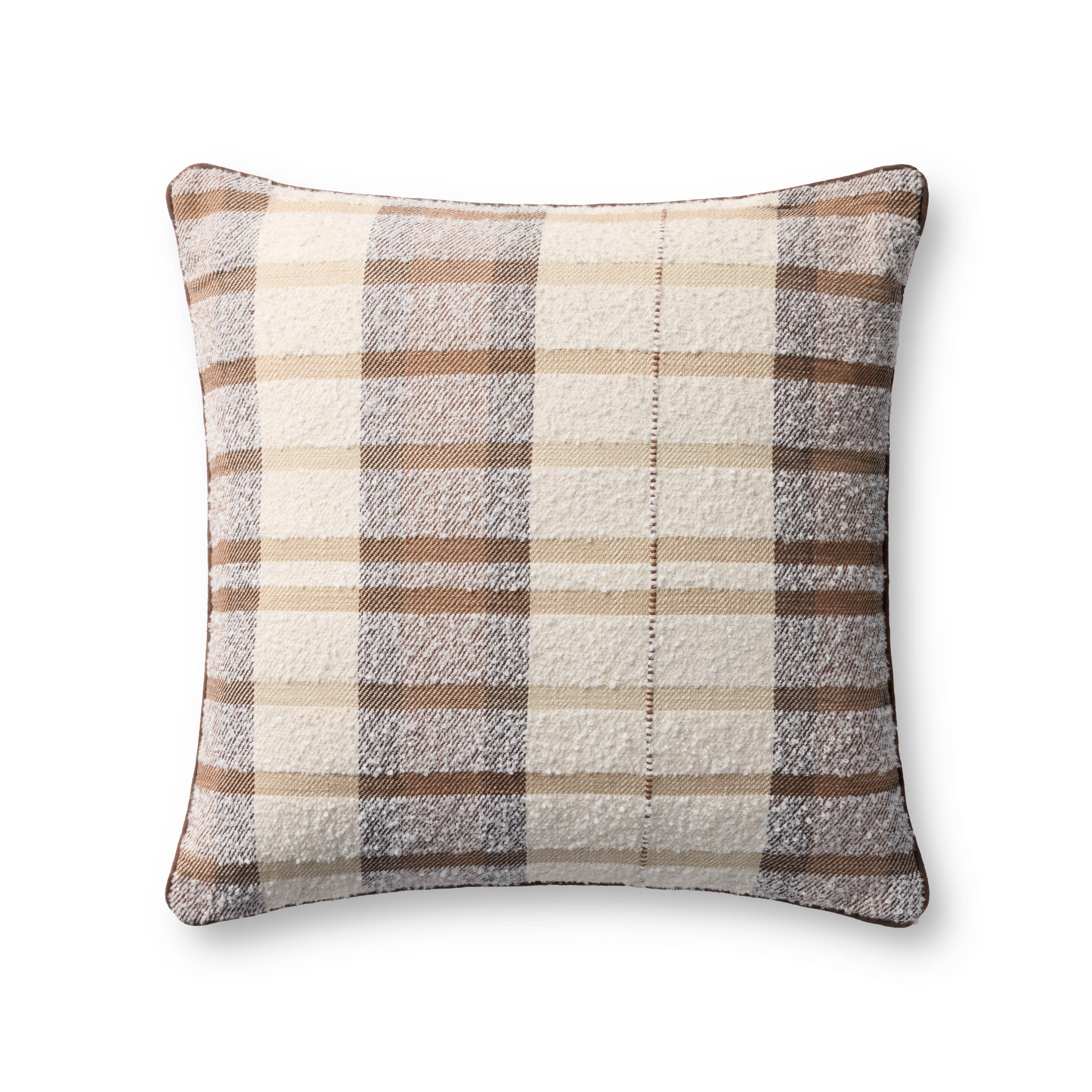 Loloi PLL0156 Brown / Multi 20" x 20" Pillow