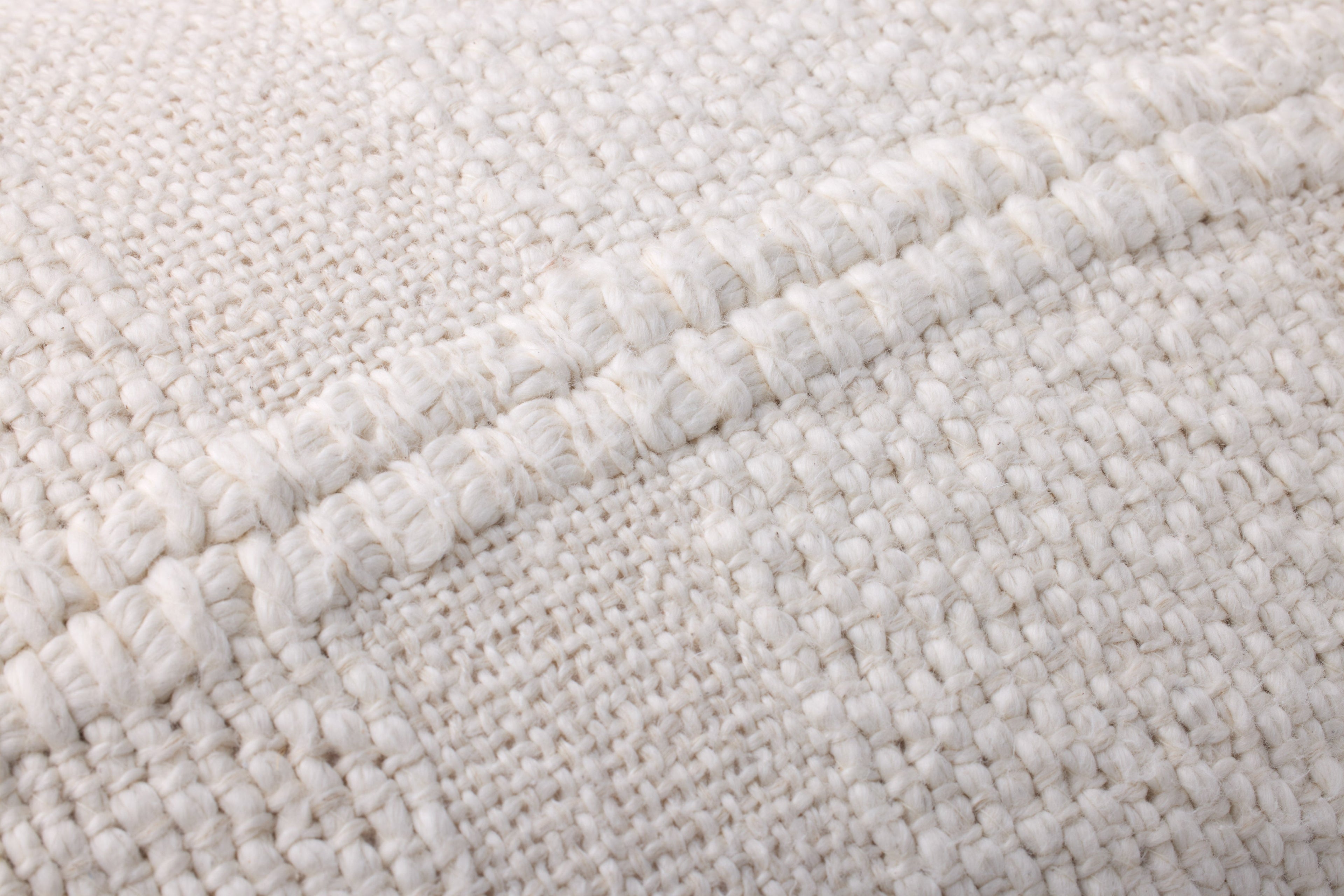 Loloi PLL0126 Ivory Hand-Woven Textured Grid Cotton Lumbar Throw Pillow