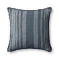 Loloi PLL0131 Stitched Stripe Cotton Throw Pillow with Fringe Edge