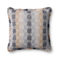 Loloi PLL0133 Woven Stripe Fringe Throw Pillow