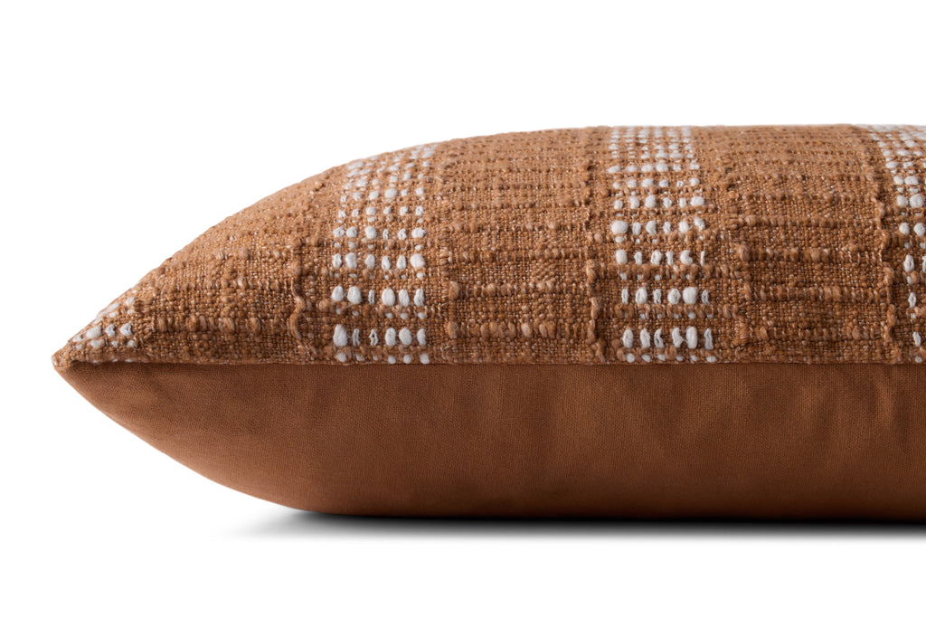 Loloi PLL0135 Rust / Ivory 22" x 22" Pillow