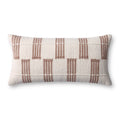 Loloi PLL0136 Broken Stripe Cotton and Polyester Lumbar Throw Pillow