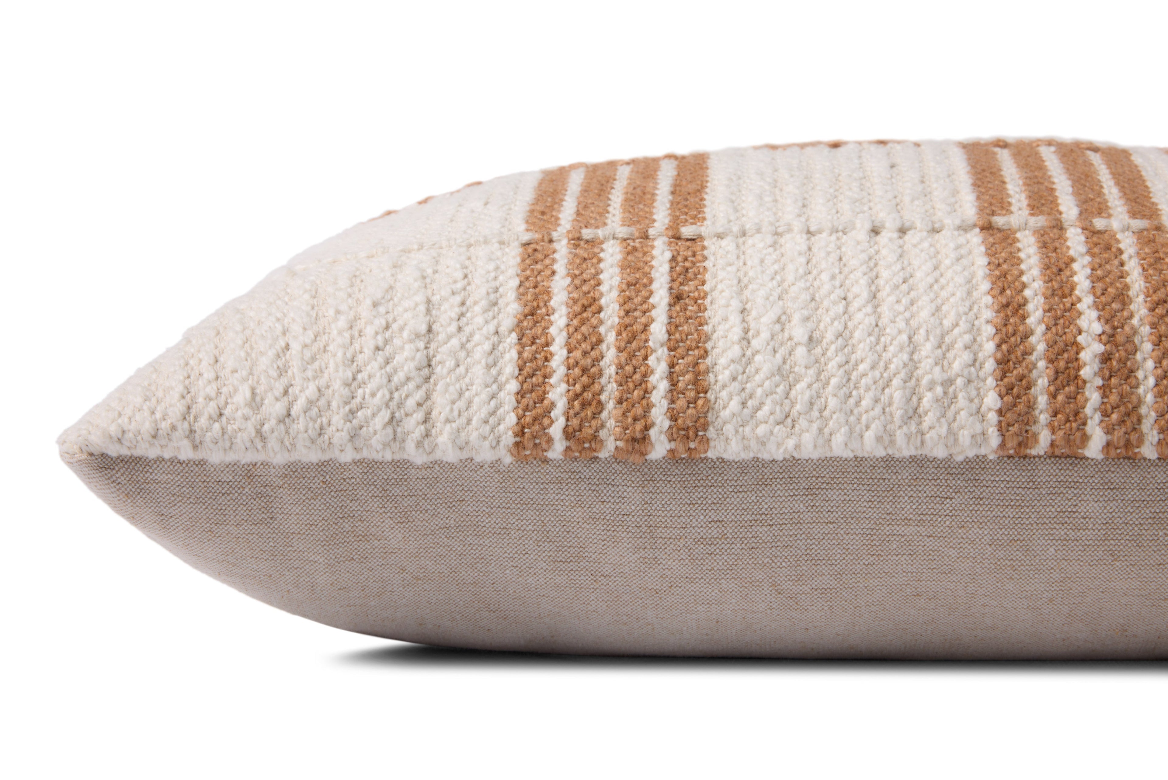 Loloi PLL0136 Broken Stripe Cotton and Polyester Lumbar Throw Pillow