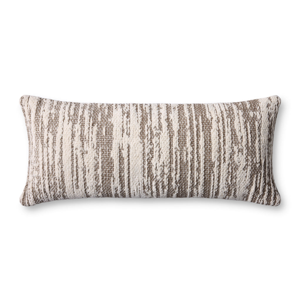 Loloi PLL0141 Dark Taupe / Ivory Pillow