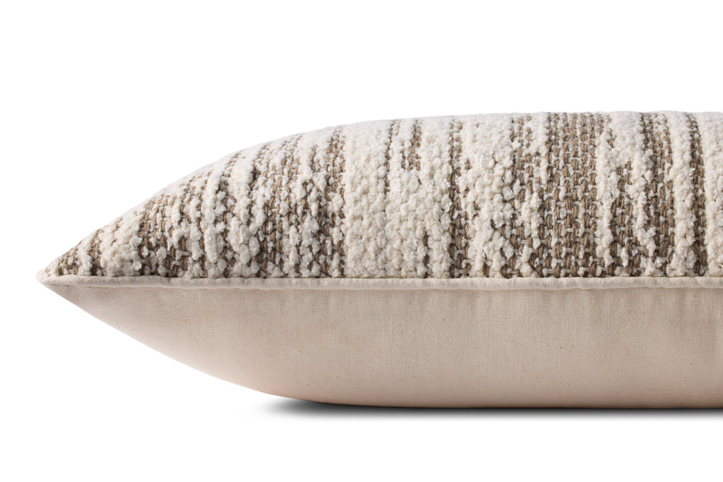 Loloi PLL0141 Dark Taupe / Ivory Pillow