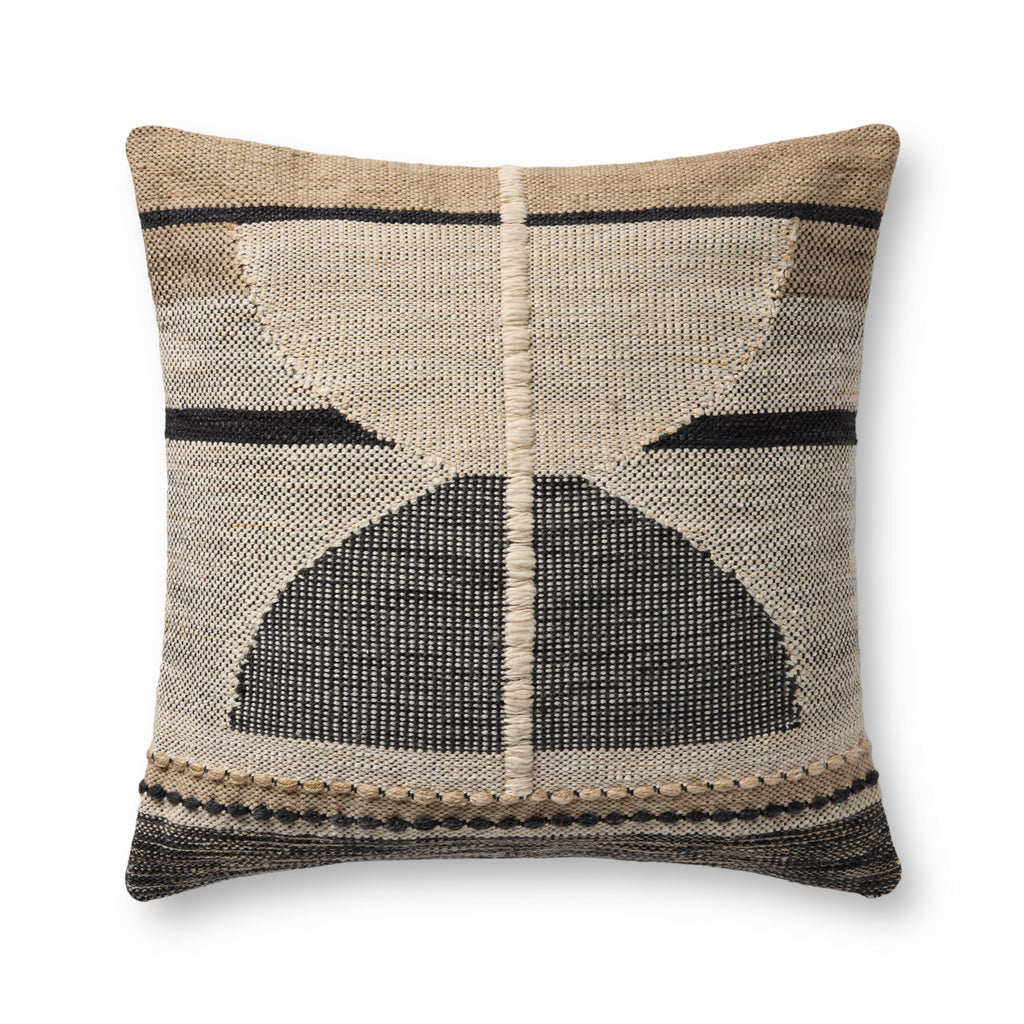 Loloi PLL0186 Black / Ivory 22" x 22" Pillow