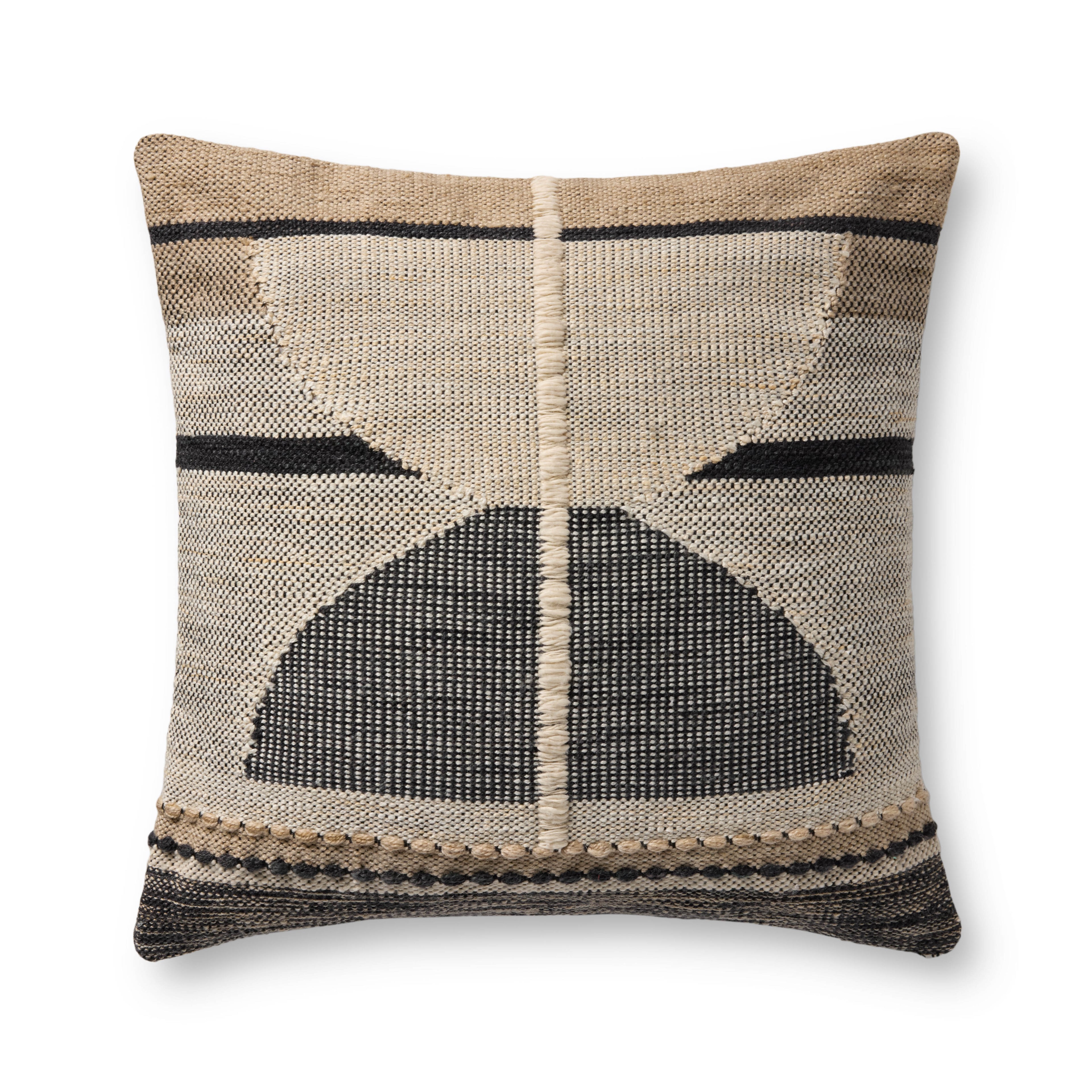 Loloi PLL0186 Black / Ivory 22" x 22" Pillow