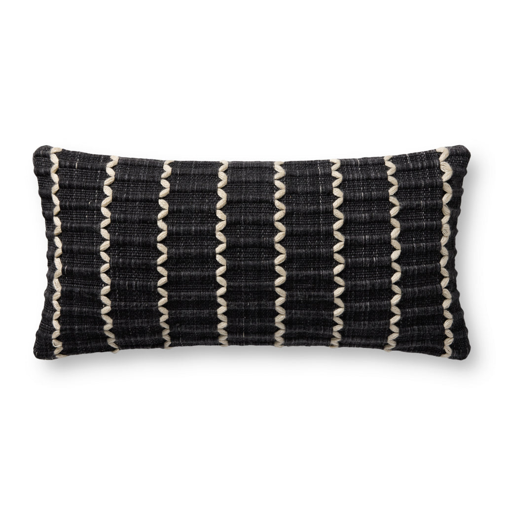 Loloi PLL0187 Black 12" x 27" Pillow