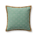 Loloi PLL0190 Geometric Throw Pillow with Tan Flange