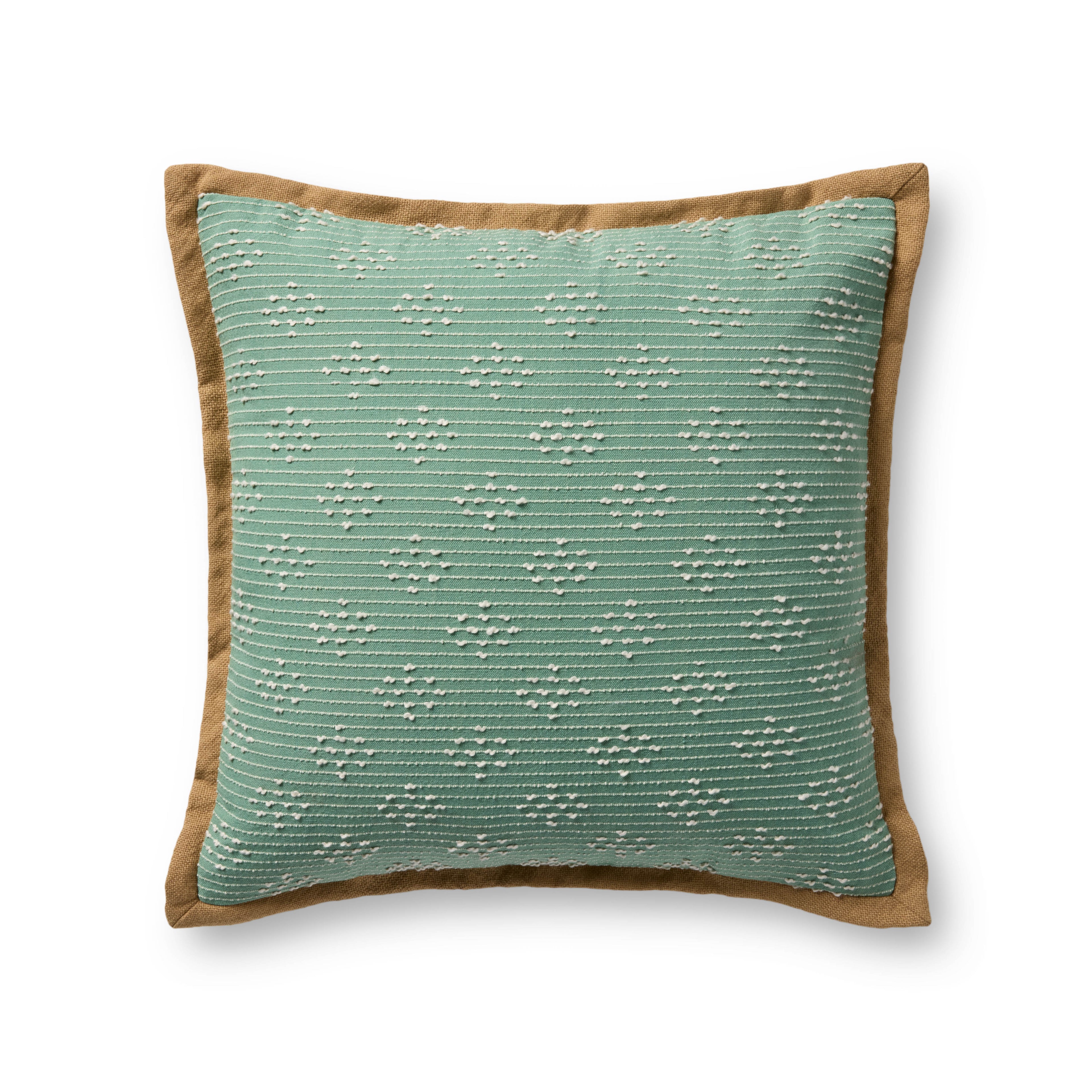 Loloi PLL0190 Geometric Throw Pillow with Tan Flange