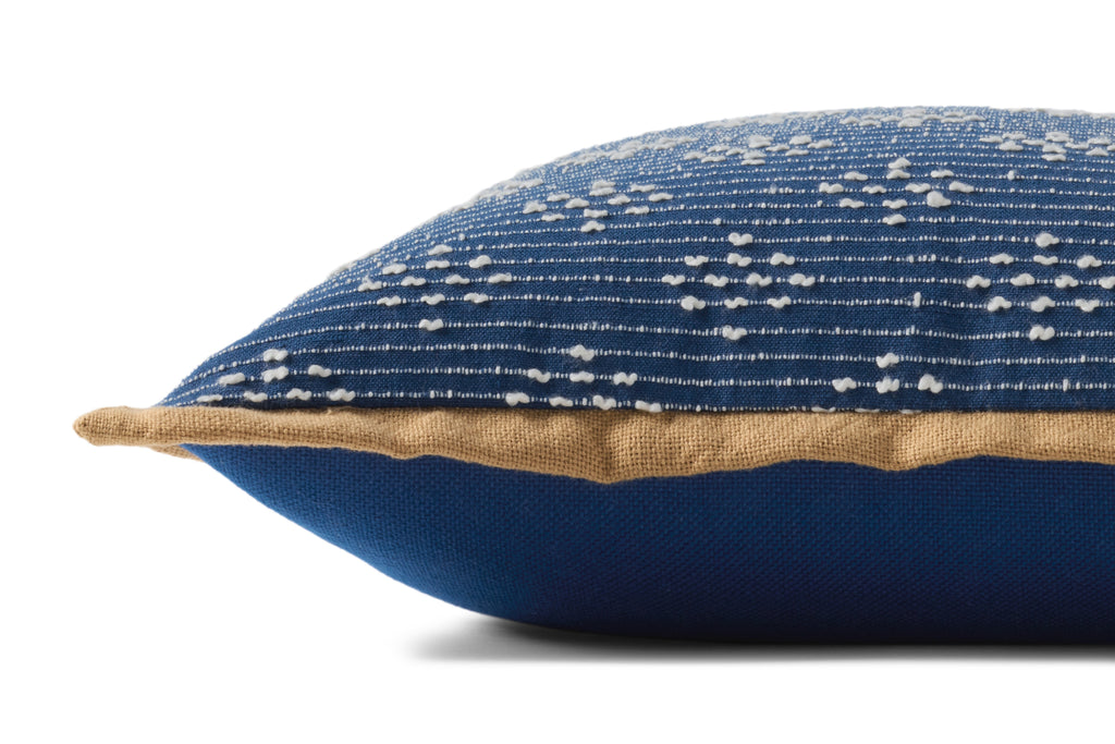 Loloi PLL0190 Geometric Throw Pillow with Tan Flange