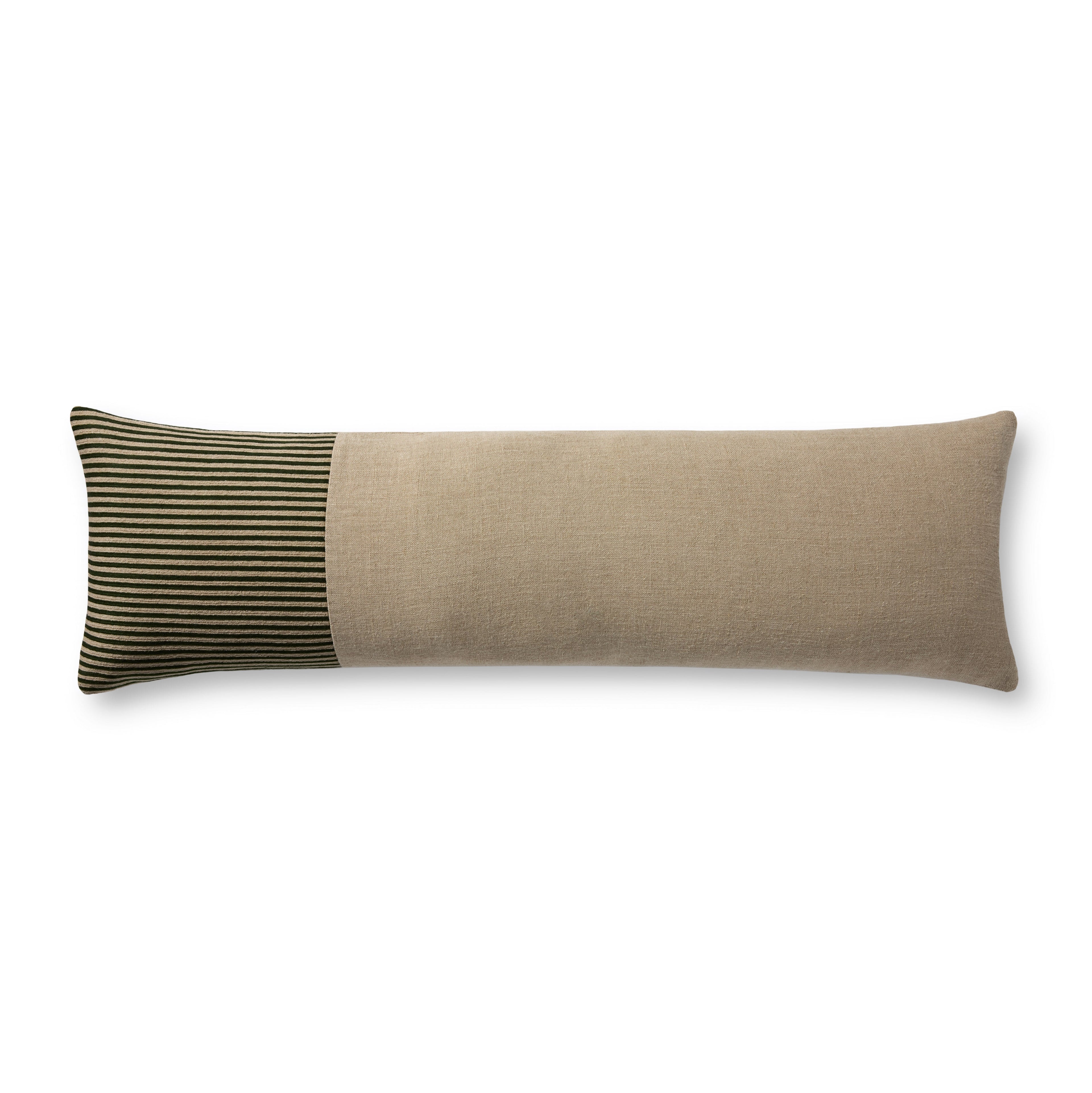 Loloi PLL0161 Green and Mustard 12" x 46" Pillow