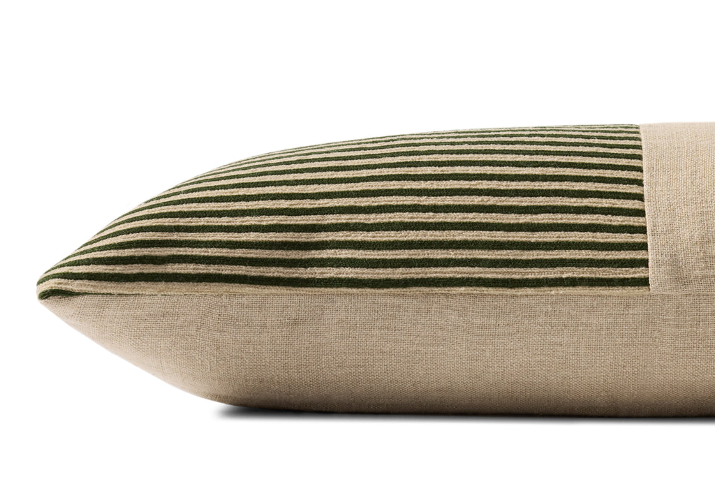 Loloi PLL0161 Green and Mustard 12" x 46" Pillow