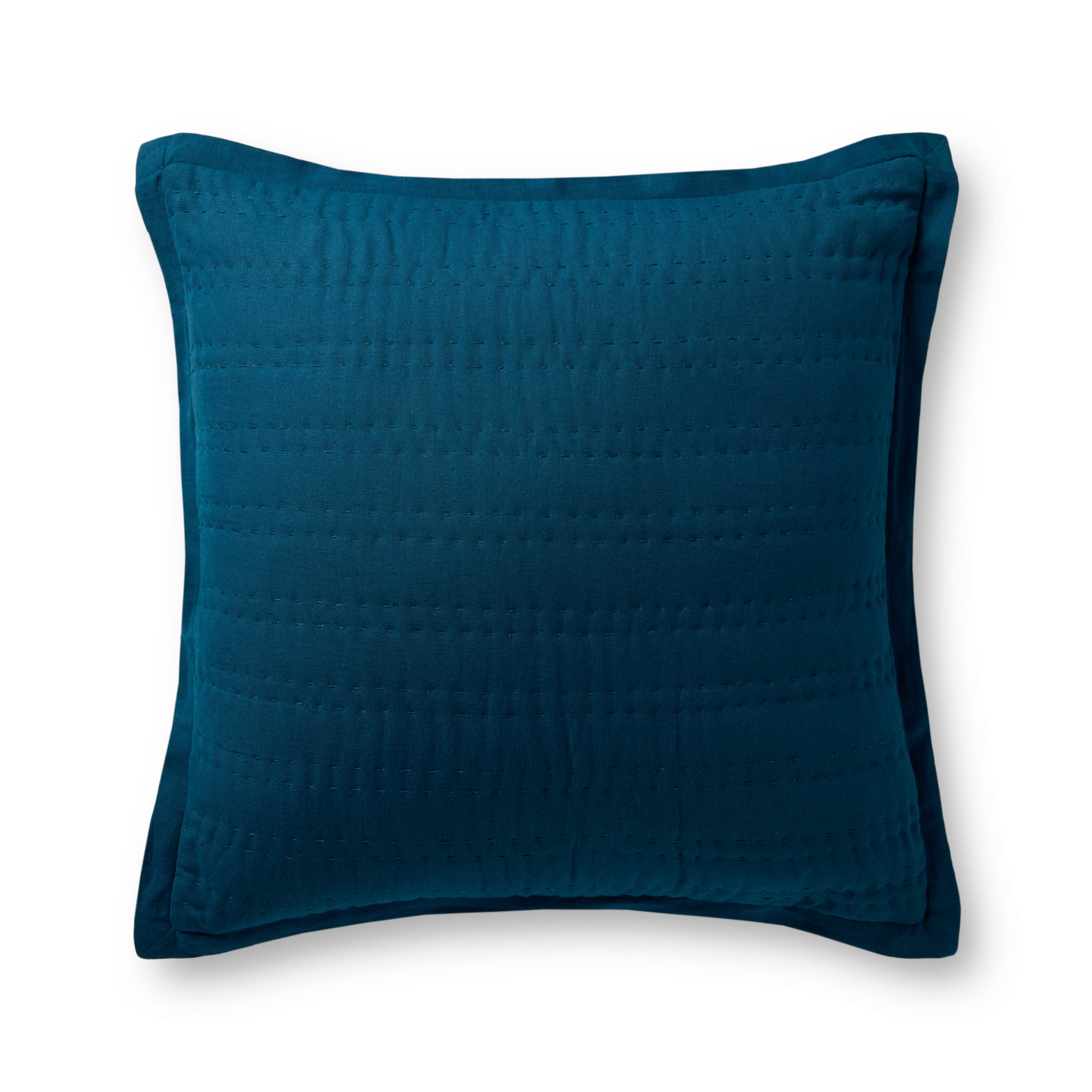 Loloi PLL0195 Throw Pillow with Stitched Stripe Flange Edge