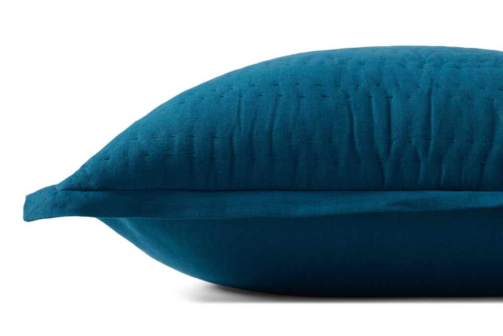 Loloi PLL0195 Throw Pillow with Stitched Stripe Flange Edge