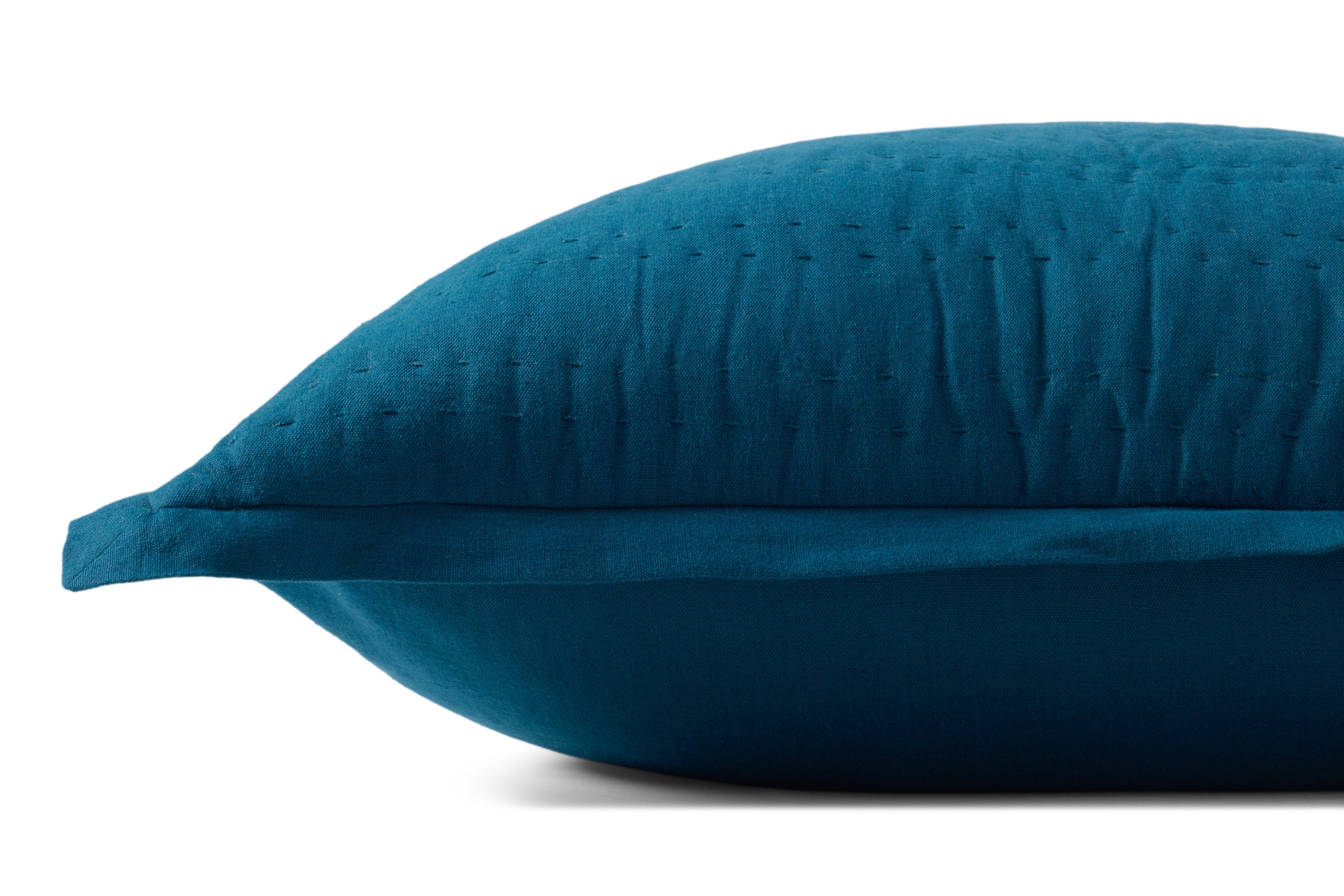 Loloi PLL0195 Throw Pillow with Stitched Stripe Flange Edge