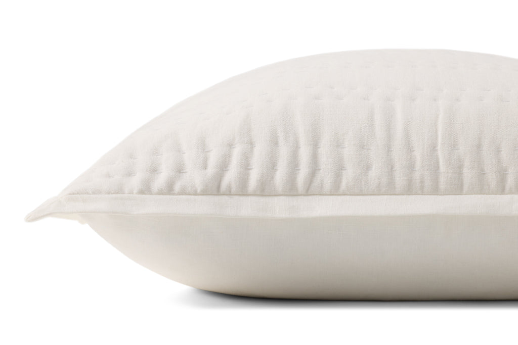 Loloi PLL0195 Throw Pillow with Stitched Stripe Flange Edge
