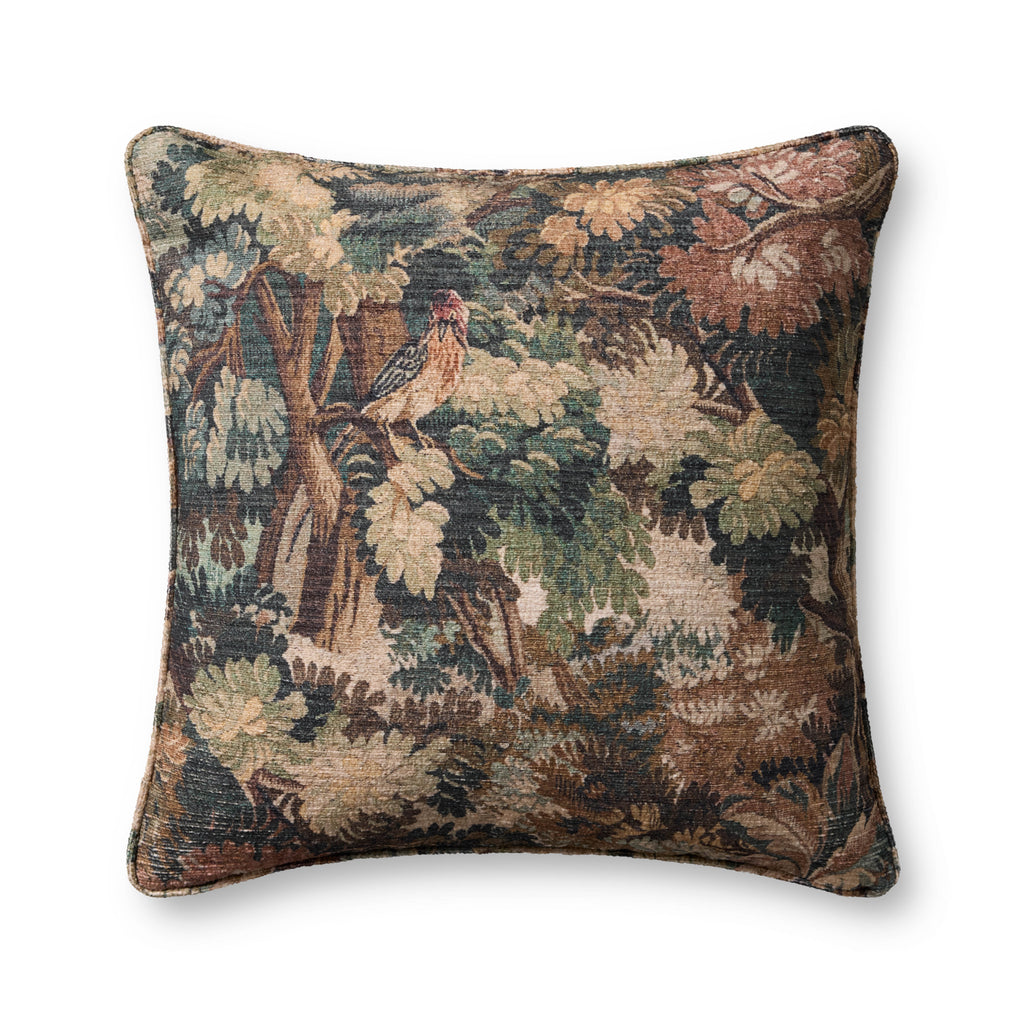 Loloi PLL0212 Green / Multi Machine-Woven Polyester Lumbar Throw Pillow