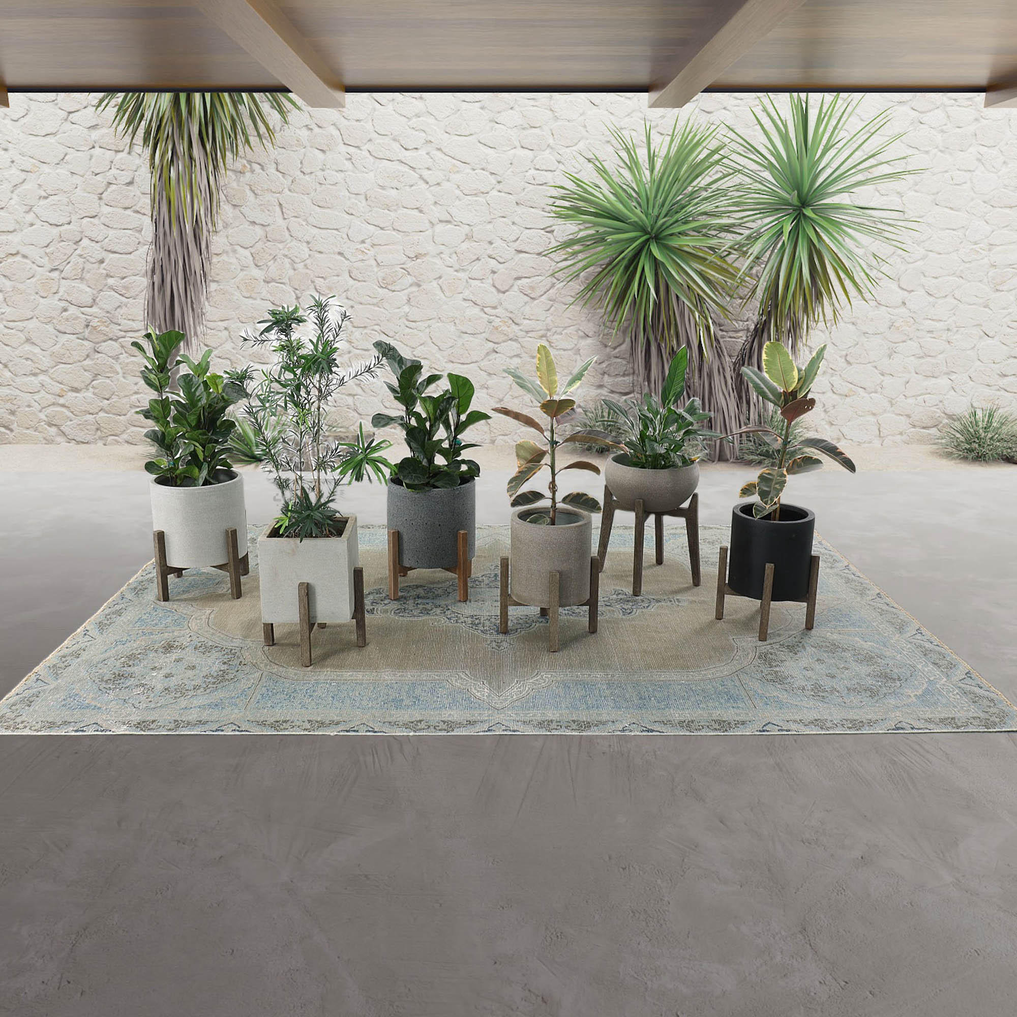 LH Home Patio Square Standing Pot