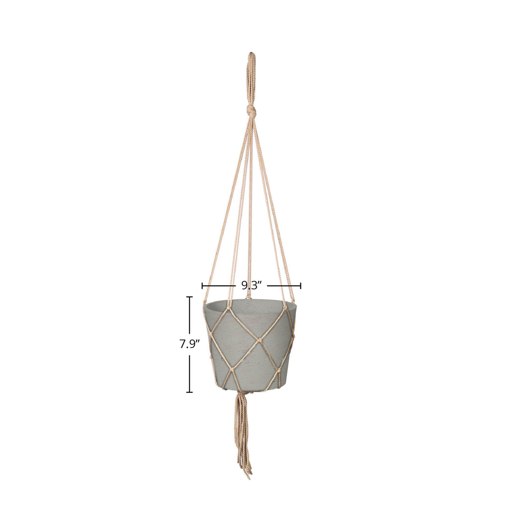 LH Home Craft Medium Hanging Pot With Netting