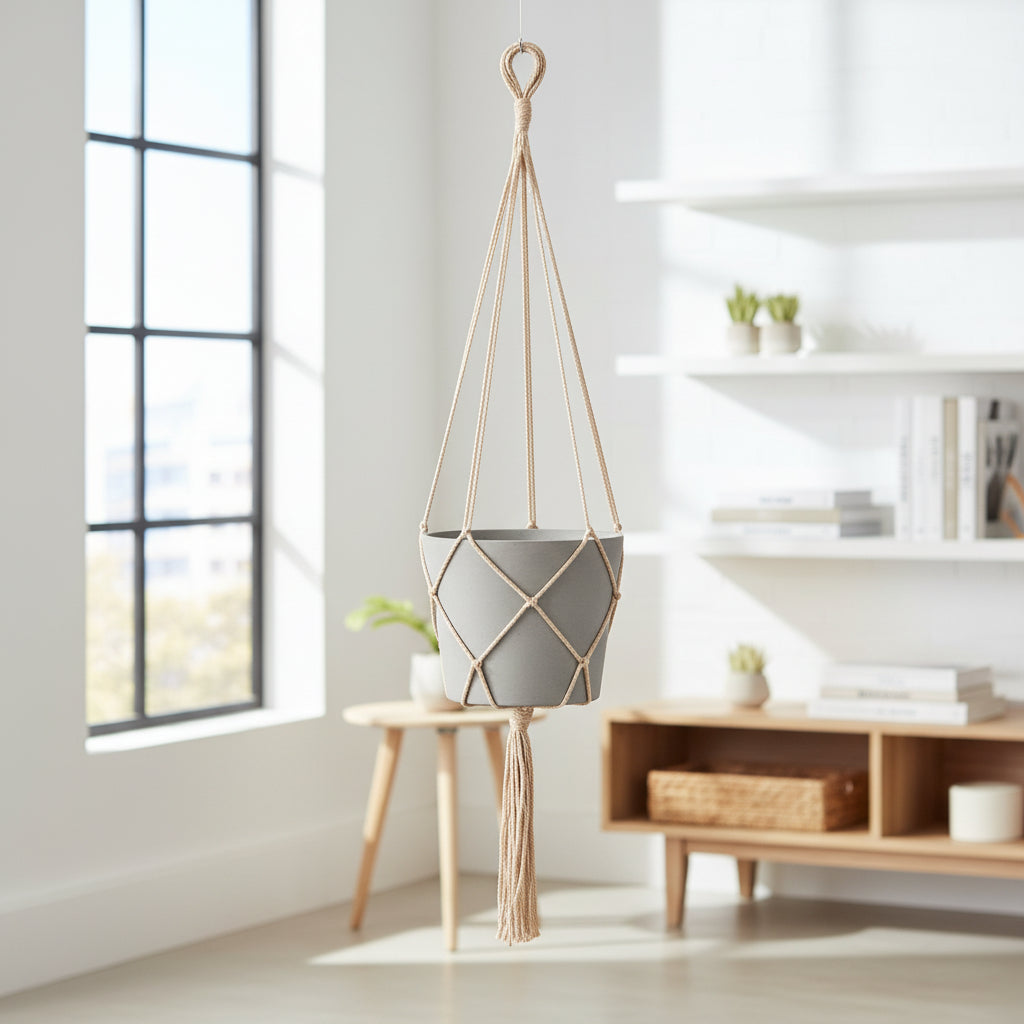 LH Home Craft Small Hanging Pot With Netting