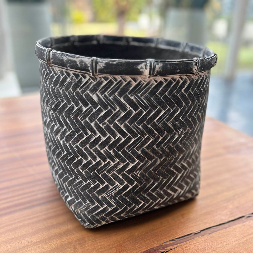 LH Home Bamboo Indoor Basket Pot