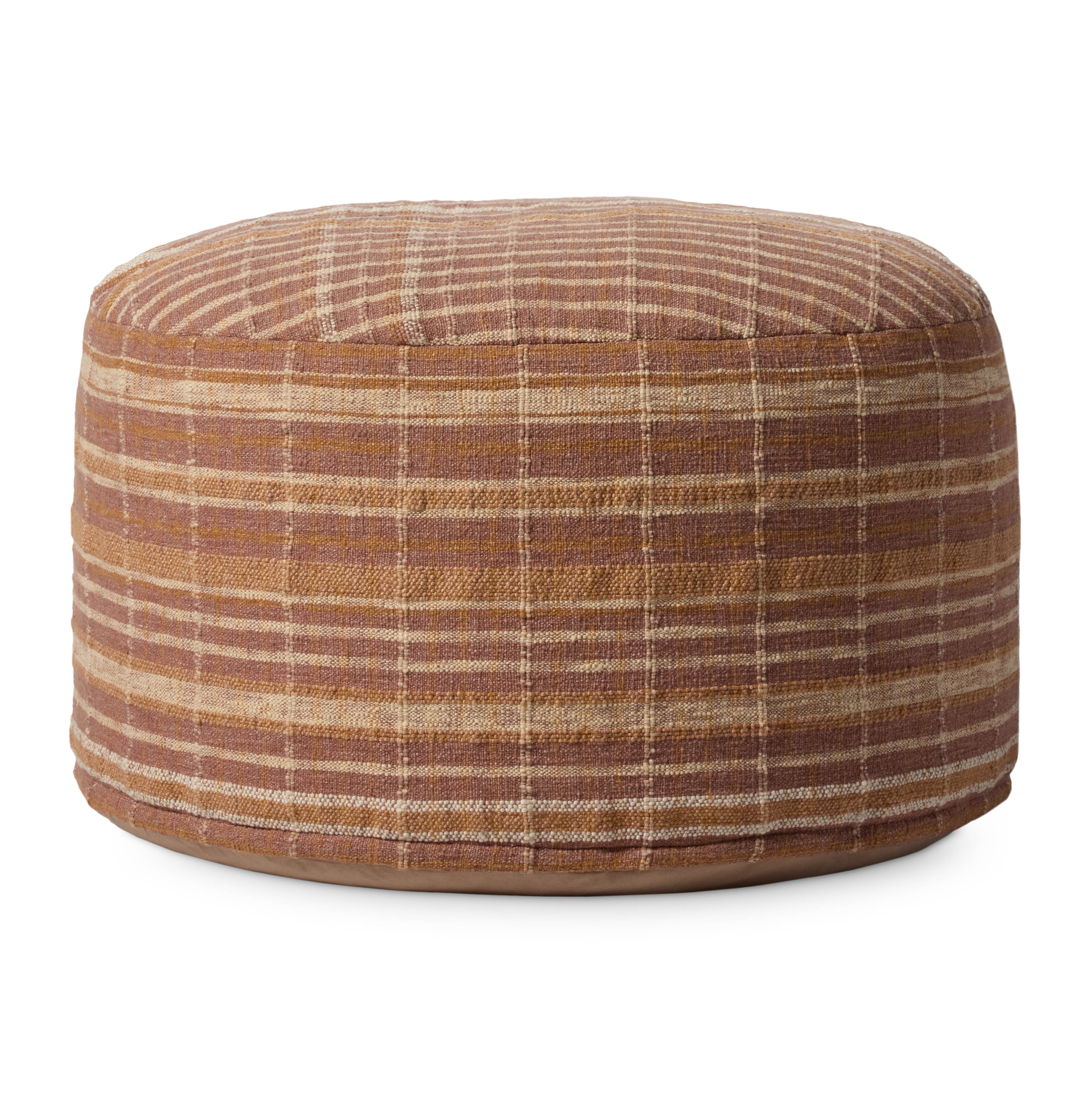 Chris Loves Julia x Loloi Wallace Clay Pouf Ottoman