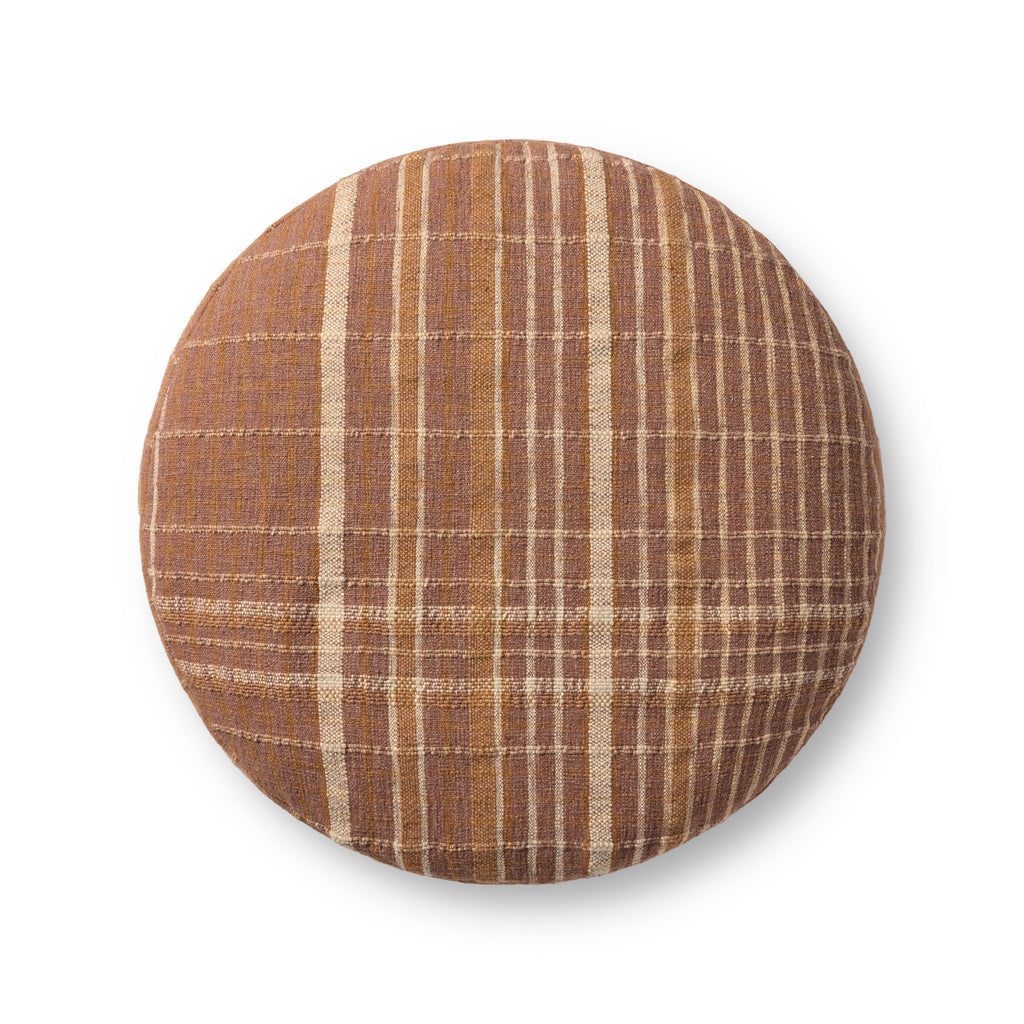 Chris Loves Julia x Loloi Wallace Clay Pouf Ottoman
