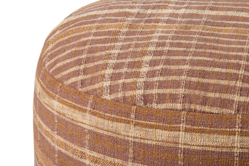 Chris Loves Julia x Loloi Wallace Clay Pouf Ottoman