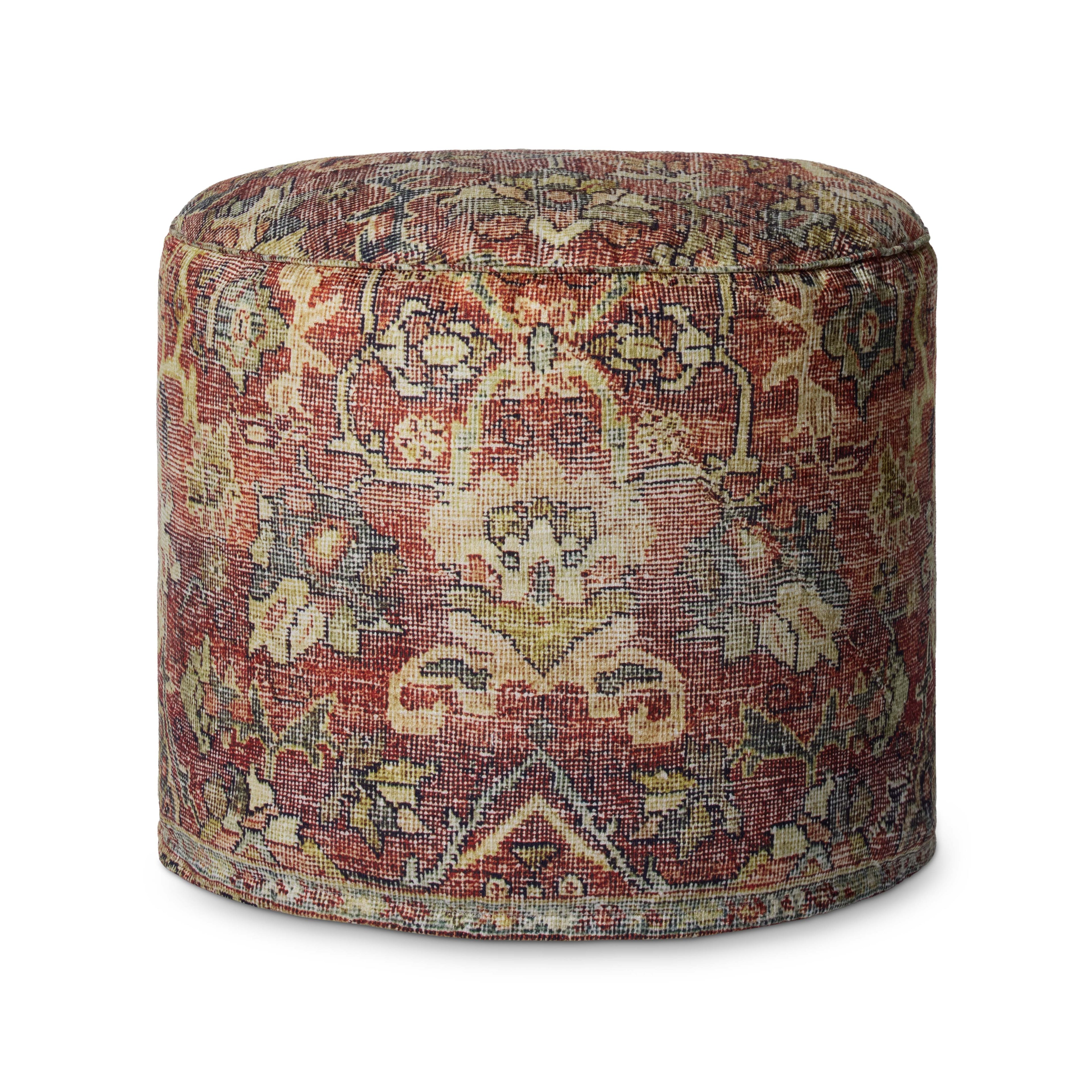 Loloi LPFLAY2 Spice 18 x 18 x 20 Pouf