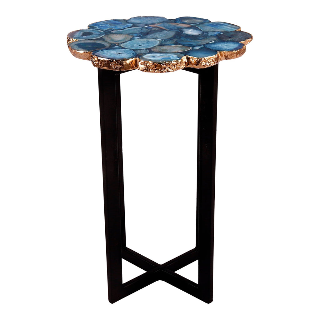Moe's Home Azul Agate Accent Table Blue