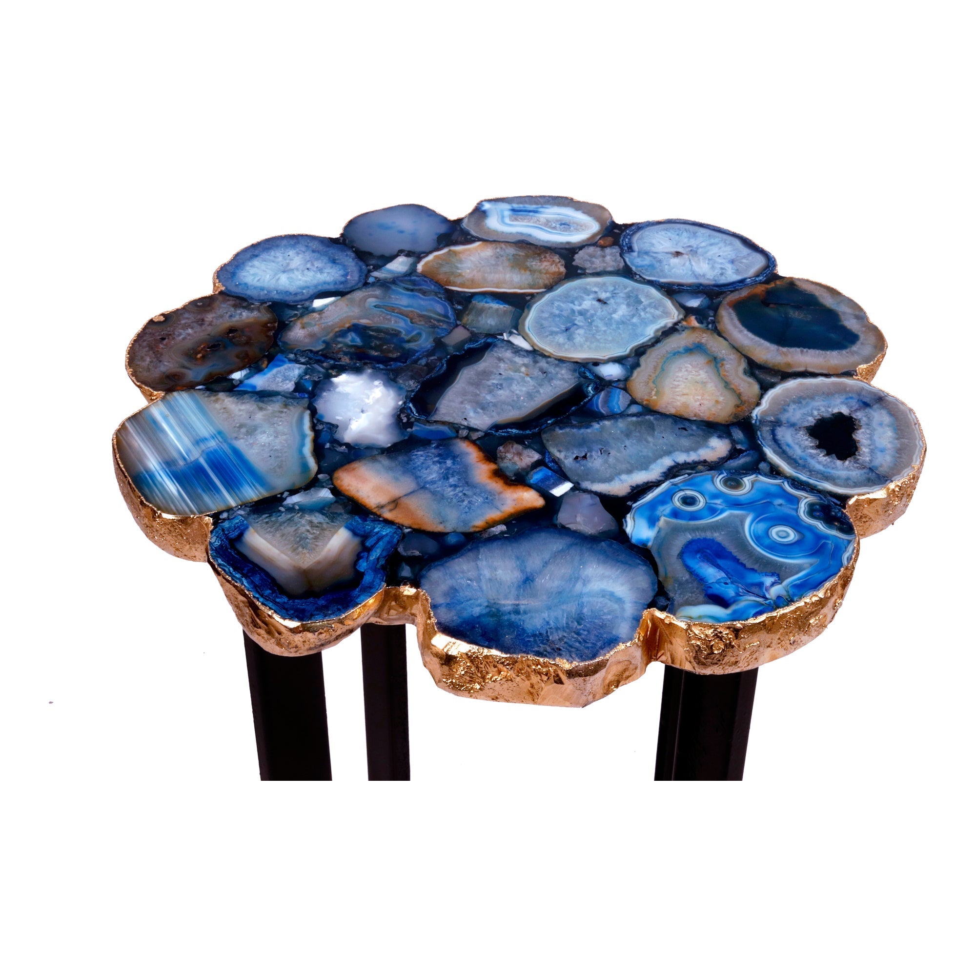 Moe's Home Azul Agate Accent Table Blue