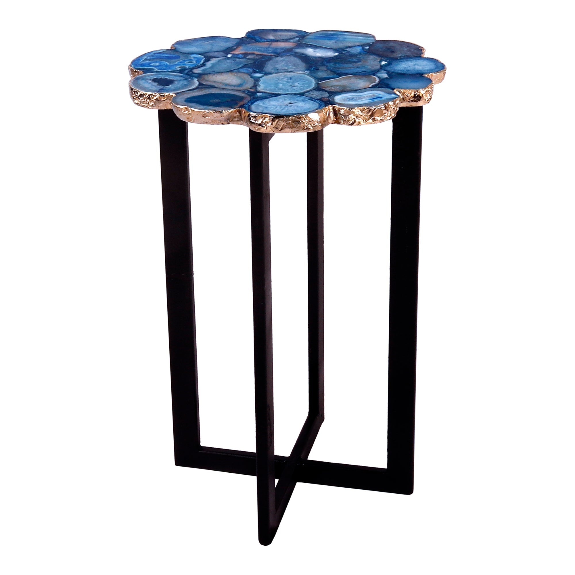 Moe's Home Azul Agate Accent Table Blue