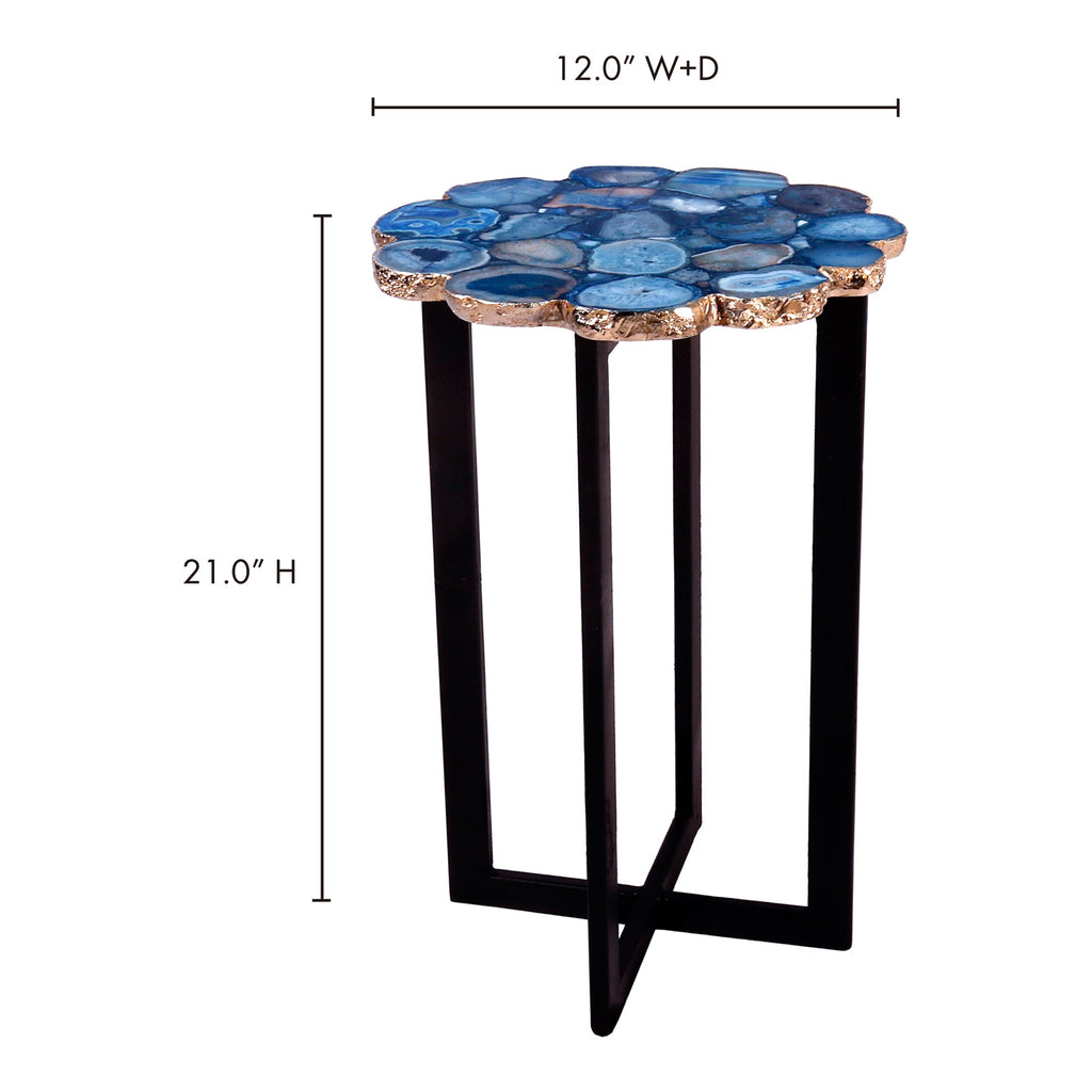 Moe's Home Azul Agate Accent Table Blue