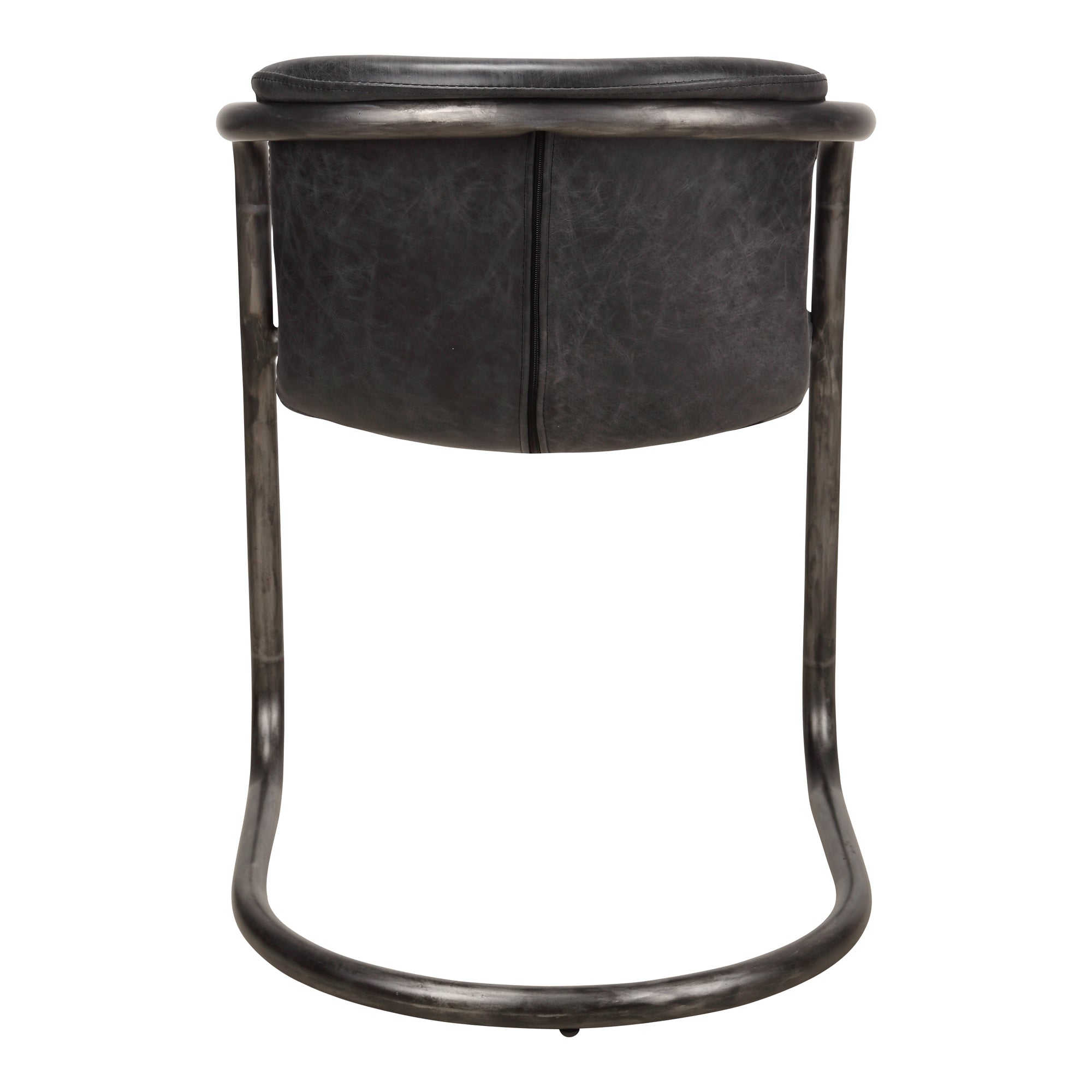 Moe's Home Freeman Dining Chair Onyx Black Leather - Set of Two