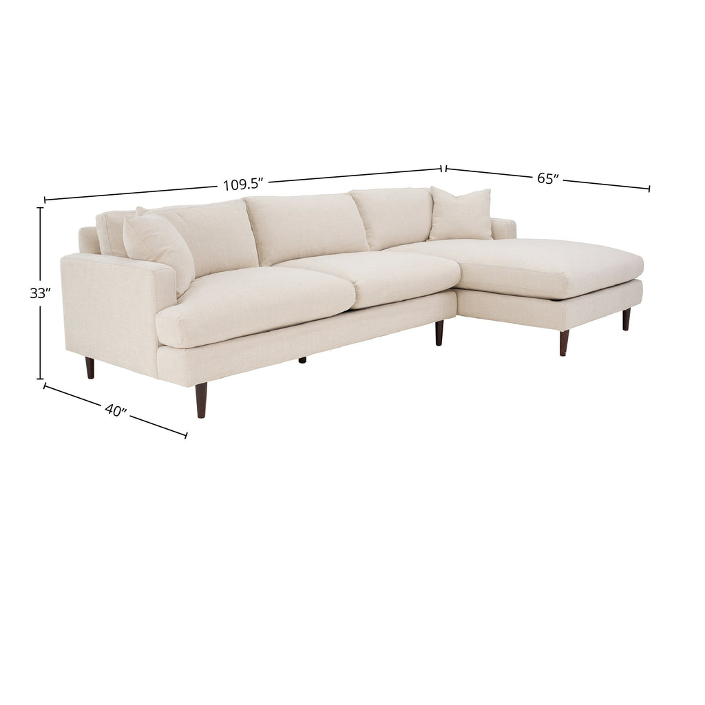 LH Home Martha Right Sectional Sofa
