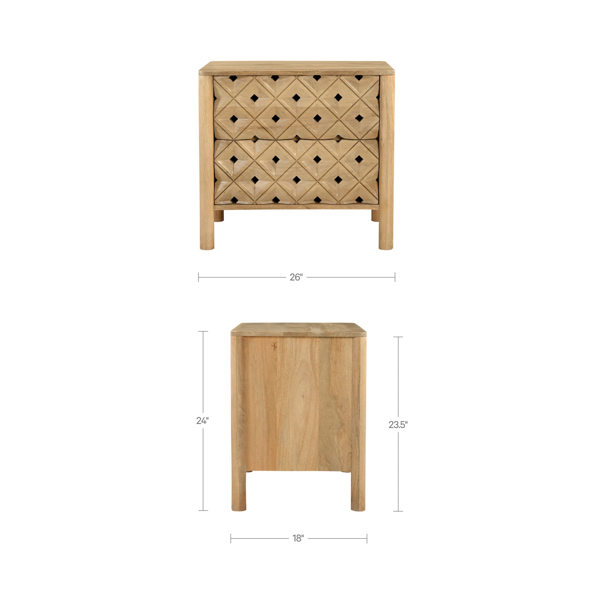 Moe's Home Fulton Nightstand Natural