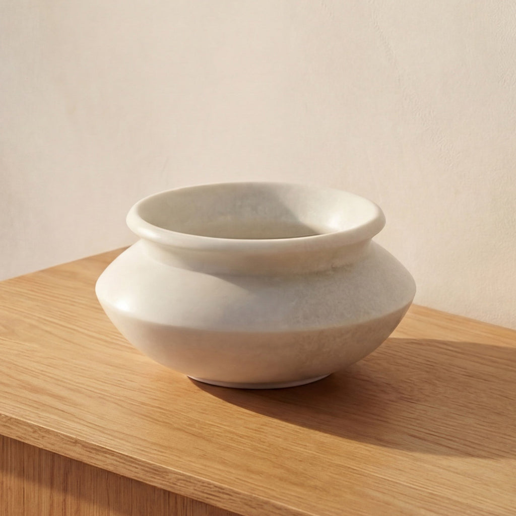 Moe's Home Romano Vessel White Marble