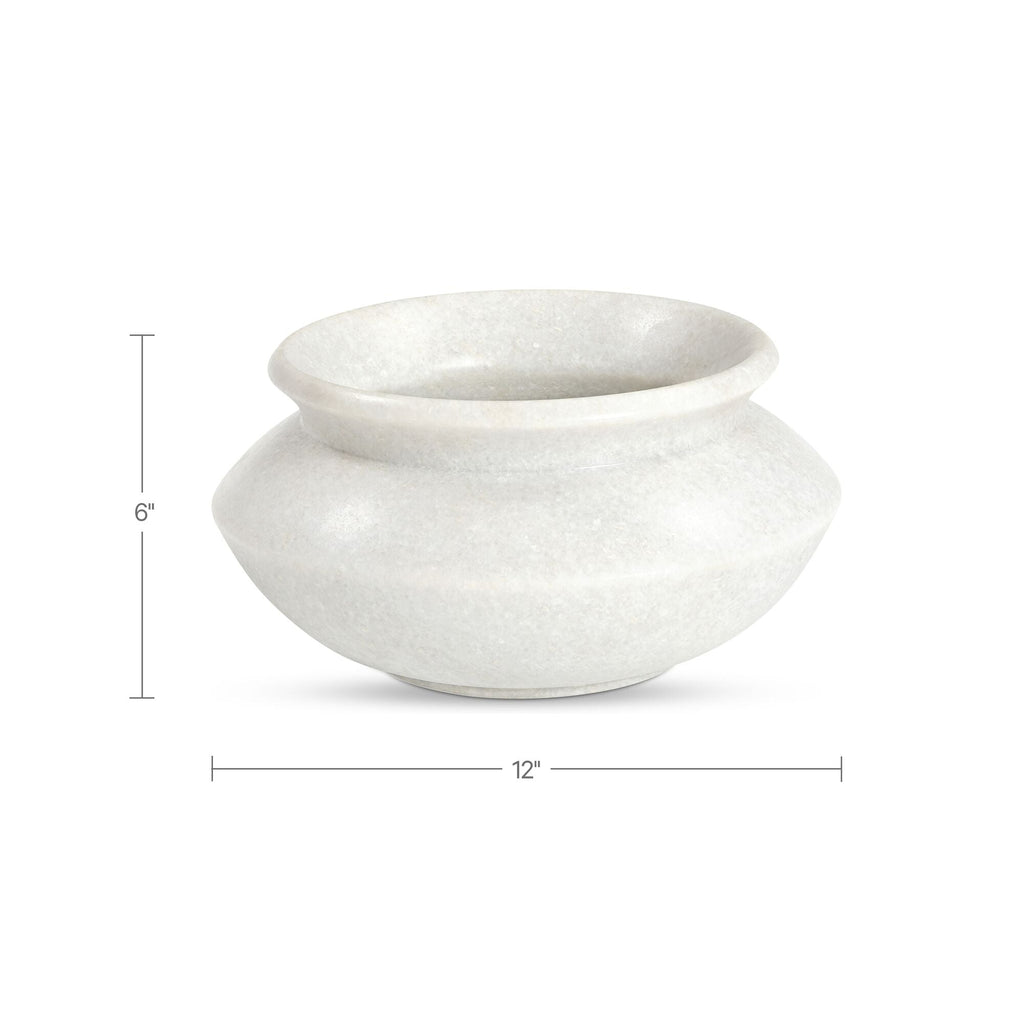 Moe's Home Romano Vessel White Marble