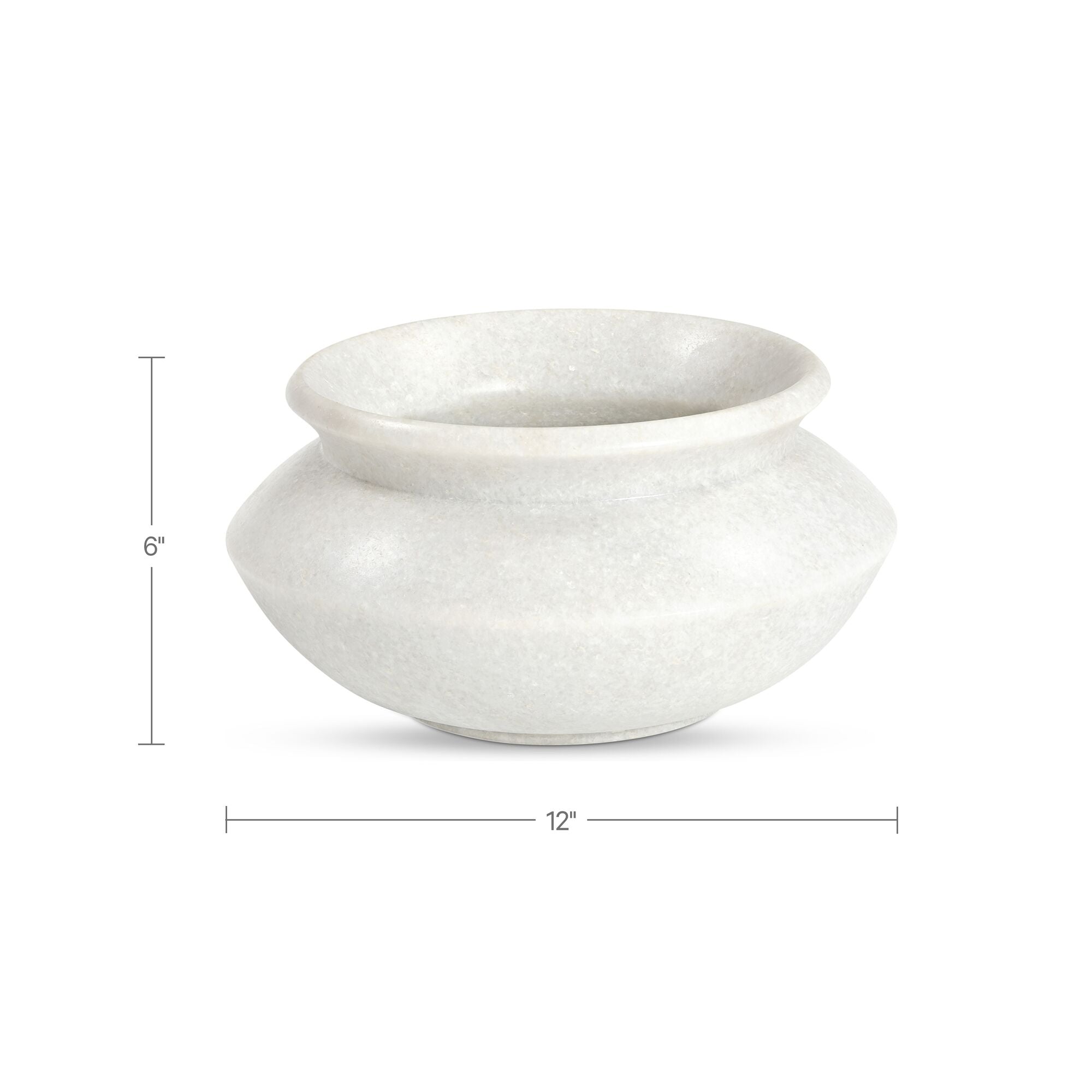 Moe's Home Romano Vessel White Marble