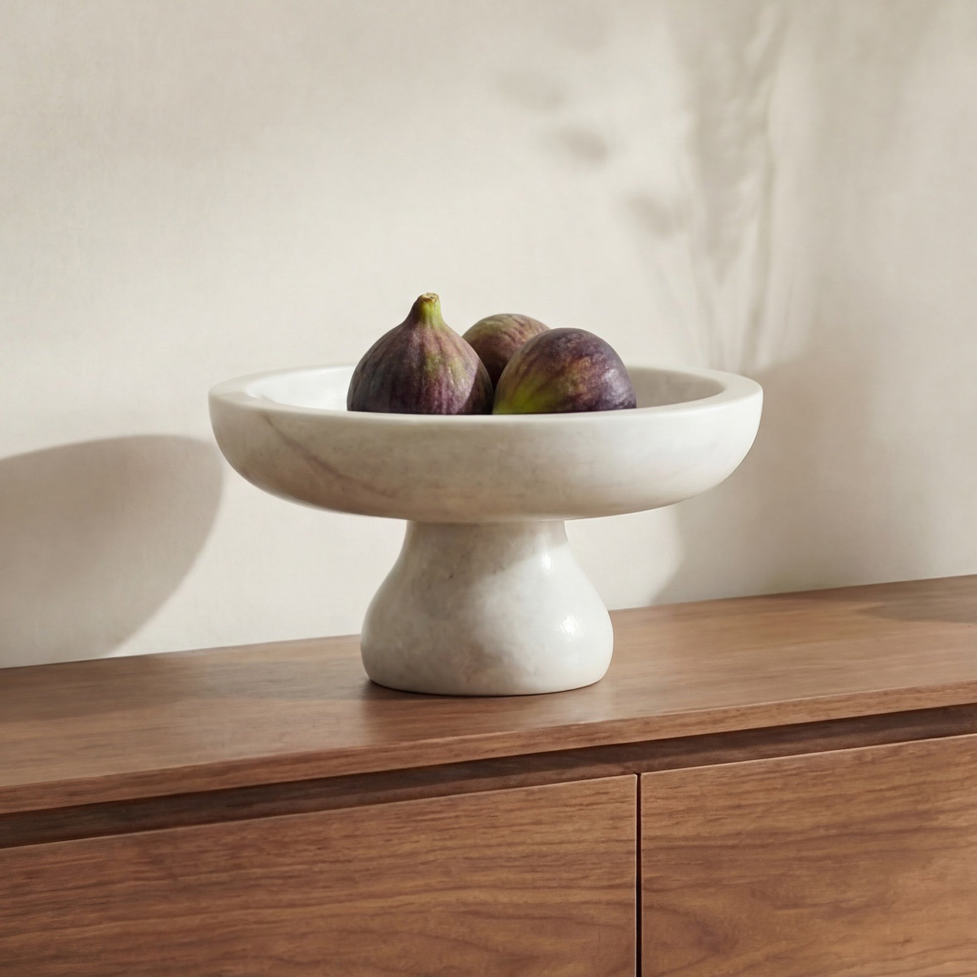 Moe's Home Palermo Pedestal Bowl White Marble