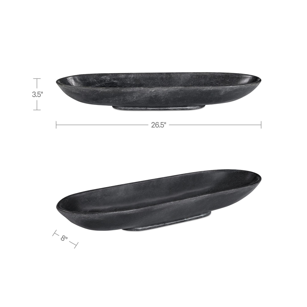 Moe's Home Venetia Tray Black Marble